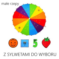 Chusta edukacyjna 3 m, z małymi rzepami + sylwety RÓŻNE WARIANTY