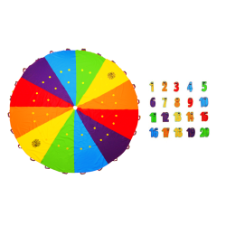 Chusta edukacyjna 3 m, z małymi rzepami + sylwety RÓŻNE WARIANTY