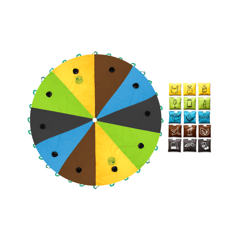 Chusta edukacyjna RECYKLING (zestaw z 15 woreczkami)