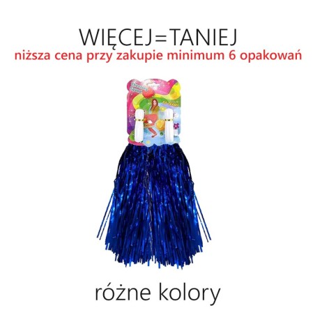 Pompony dla cheerleaderek MAŁE (2 szt.) - RÓŻNE KOLORY