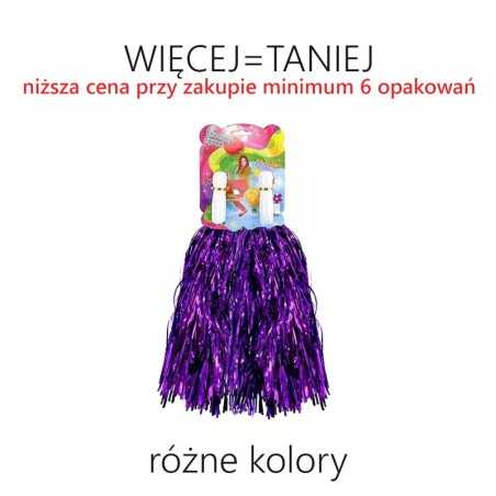 Pompony dla cheerleaderek MAŁE (2 szt.) - RÓŻNE KOLORY