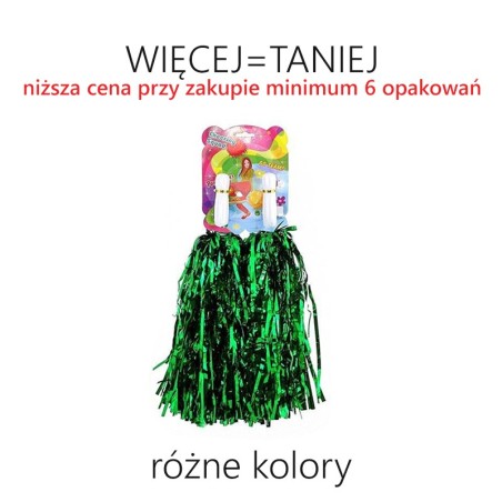 Pompony dla cheerleaderek MAŁE (2 szt.) - RÓŻNE KOLORY