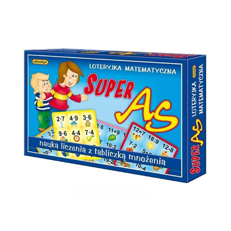 Loteryjka matematyczna - Super As - nauka liczenia z tabliczką mnożenia