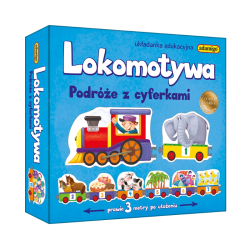 Lokomotywa - podróże z cyferkami - układanka edukacyjna
