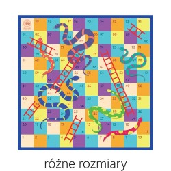Mata animacyjna WĘŻE I DRABINY - gra planszowa XXL