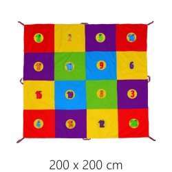 Mata animacyjna Szachownica 2 x 2 m EDUKACYJNA + dodatkowe elementy