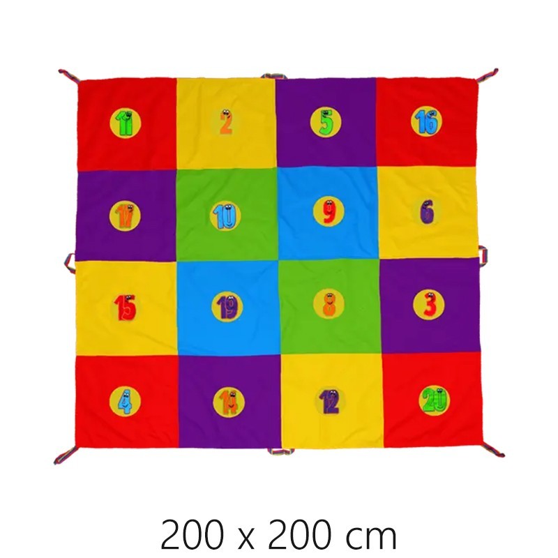 Mata animacyjna Szachownica 2 x 2 m EDUKACYJNA + dodatkowe elementy