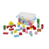 Klocki drewniane kolorowe 53 elementy