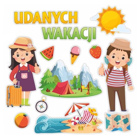 Dekoracja jednostronna - Udanych wakacji 13 elementów