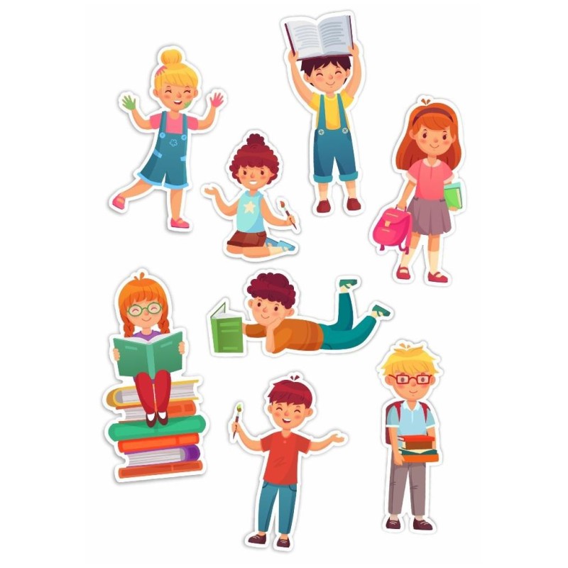 Dekoracja dwustronna - Dzieci 8 elementów