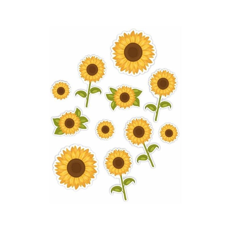 Dekoracja dwustronna - Słoneczniki 11 elementów