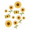 Dekoracja dwustronna - Słoneczniki 11 elementów