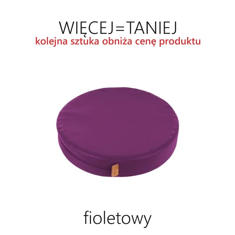 Poduszki gr. 3 cm ekoskóra okrągłe - RÓŻNE KOLORY