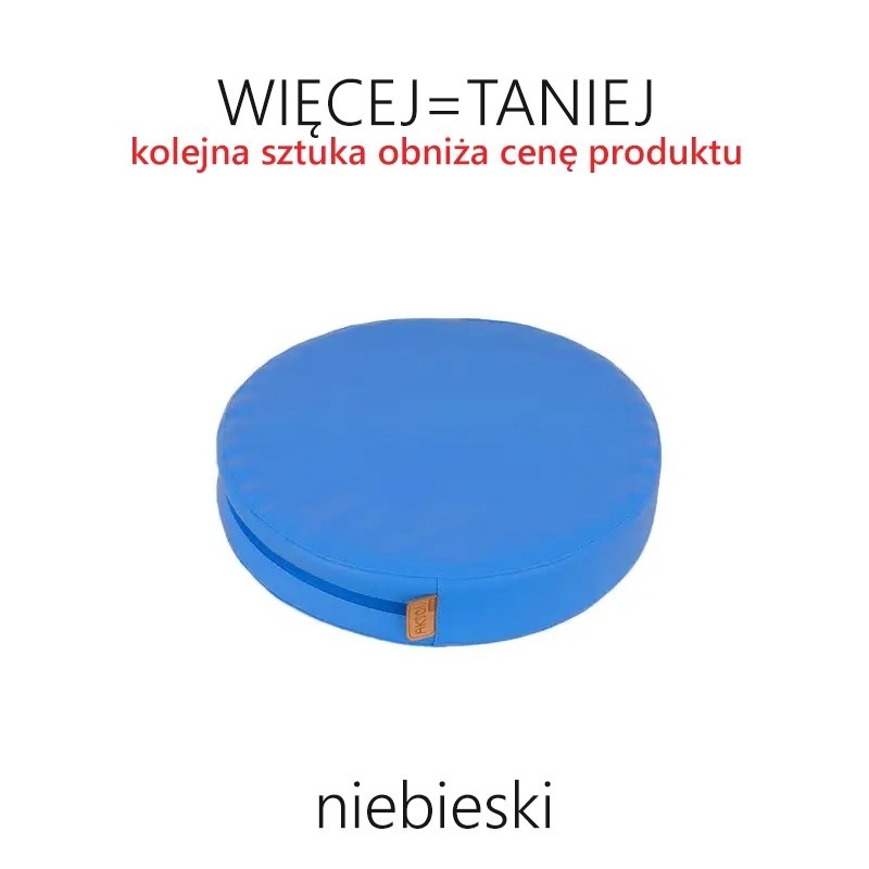 Poduszki gr. 3 cm ekoskóra okrągłe - RÓŻNE KOLORY