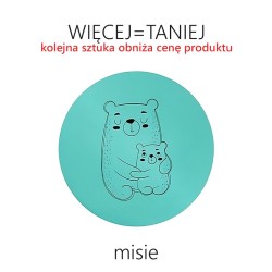 Poduszki gr. 3 cm ekoskóra okrągłe ZWIERZĄTKA RODZINKI - RÓŻNE WZORY