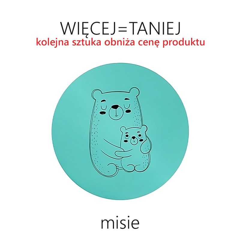 Poduszki gr. 3 cm ekoskóra okrągłe ZWIERZĄTKA RODZINKI - RÓŻNE WZORY