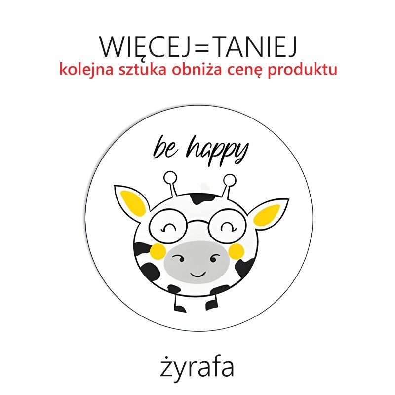 Poduszki  gr. 3 cm ekoskóra okrągłe ZWIERZĄTKA - RÓŻNE WZORY