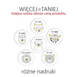 Poduszki  gr. 3 cm ekoskóra okrągłe ZWIERZĄTKA - RÓŻNE WZORY