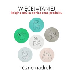 Poduszki gr. 3 cm ekoskóra okrągłe ZWIERZĄTKA RODZINKI - RÓŻNE WZORY