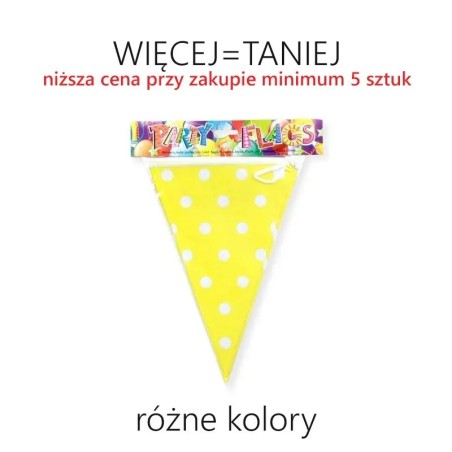 Girlanda flagi w paski długość 6 m - RÓŻNE KOLORY