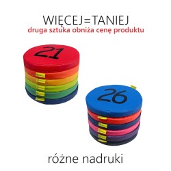Poduszki gr. 3 cm ekoskóra okrągłe - 6 szt. RÓŻNE NADRUKI
