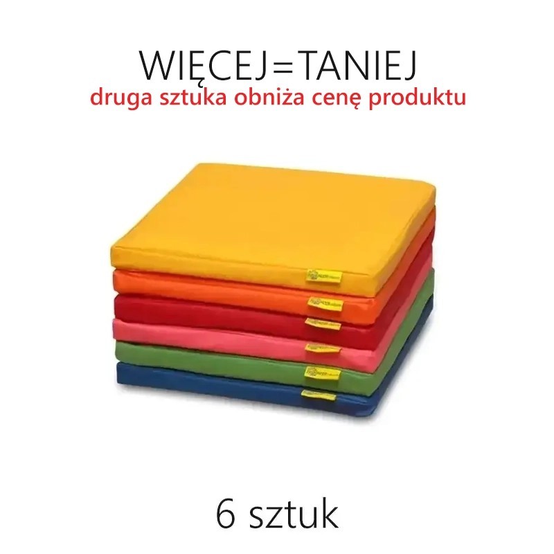 Poduszki gr. 3 cm ekoskóra kwadratowe - RÓŻNE ZESTAWY