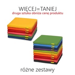Poduszki gr. 3 cm ekoskóra kwadratowe - RÓŻNE ZESTAWY
