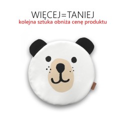 Poduszki biała ekoskóra MIŚ z uszkami 6 cm - RÓŻNE RODZAJE