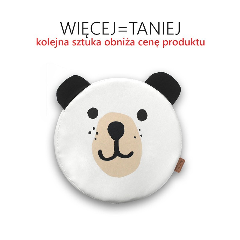 Poduszki biała ekoskóra MIŚ z uszkami 6 cm - RÓŻNE RODZAJE