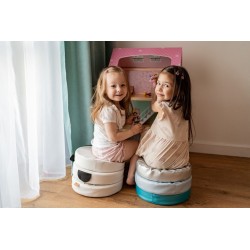 Poduszki biała ekoskóra MIŚ z uszkami 6 cm - RÓŻNE RODZAJE