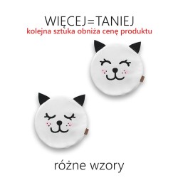 Poduszki biała ekoskóra KOTEK z uszkami 6 cm - RÓŻNE RODZAJE
