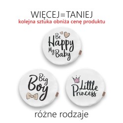 Poduszki biała ekoskóra NAPISY 6 cm - RÓŻNE RODZAJE
