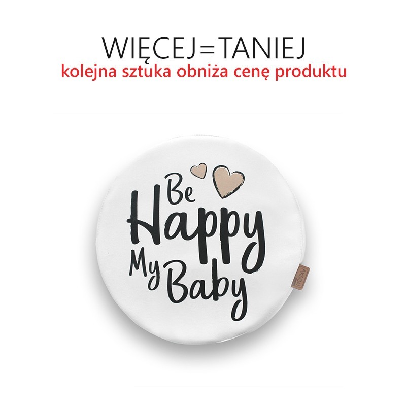 Poduszki biała ekoskóra NAPISY 6 cm - RÓŻNE RODZAJE