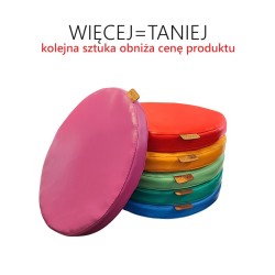 Poduszki gr. 3 cm ekoskóra PERMIUM okrągłe, zestaw 6 szt. MIX KOLORÓW