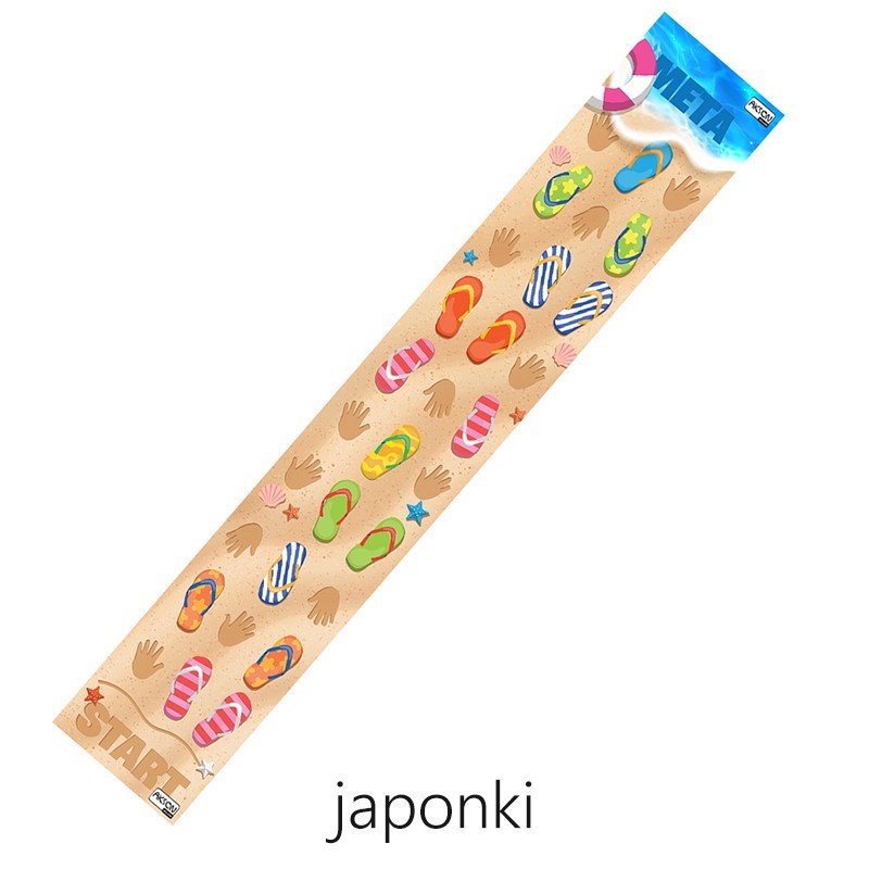 Mata animacyjna SKACZĄCE STÓPKI 50 x 300 cm LATO - RÓŻNE RODZAJE