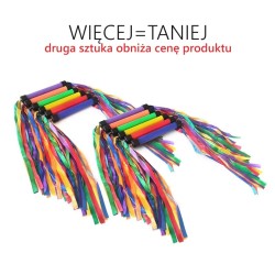 Różdżka gimnastyczna ze wstążkami, dwustronna - komplet 12 szt.