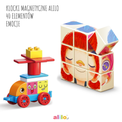 Klocki magnetyczne Alilo - 40 elementów