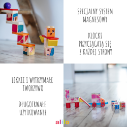 Klocki Magnetyczne Alilo 40 elementów - Kreatywna Zabawa