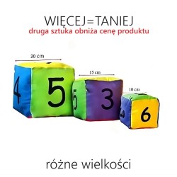 Kostka edukacyjna cyfry - RÓŻNE ROZMIARY