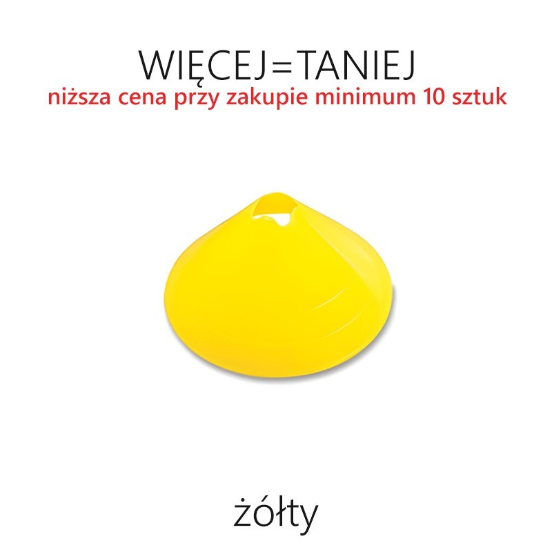 Pachołek gimnastyczny płaski (stożek) - RÓŻNE KOLORY