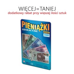 Pieniążki edukacyjne - banknoty - nauka liczenia