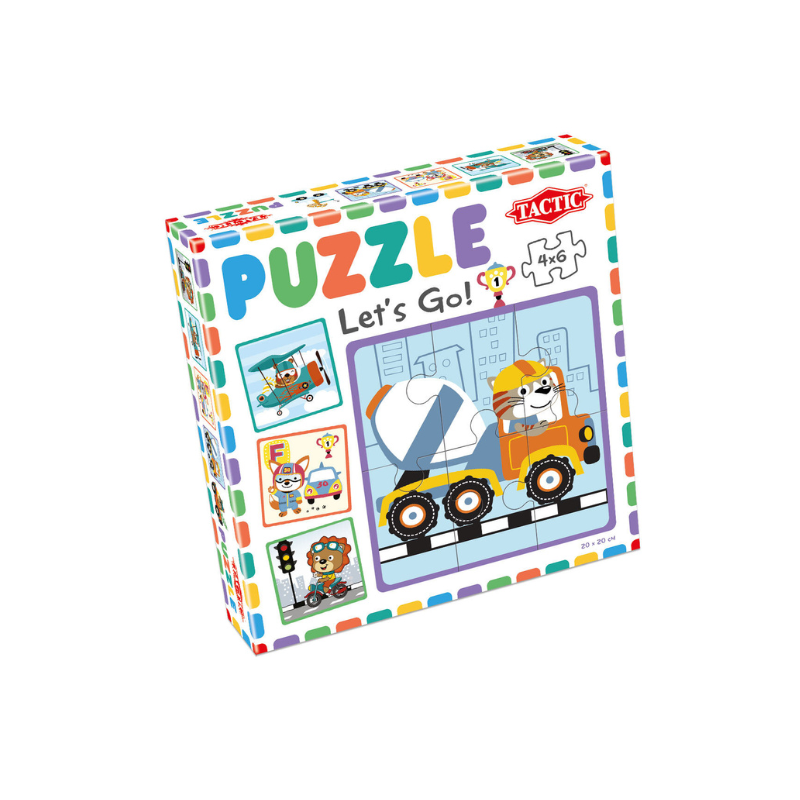 Moje Pierwsze Puzzle 4x6 W Drogę! - Odkryj Pojazdy!