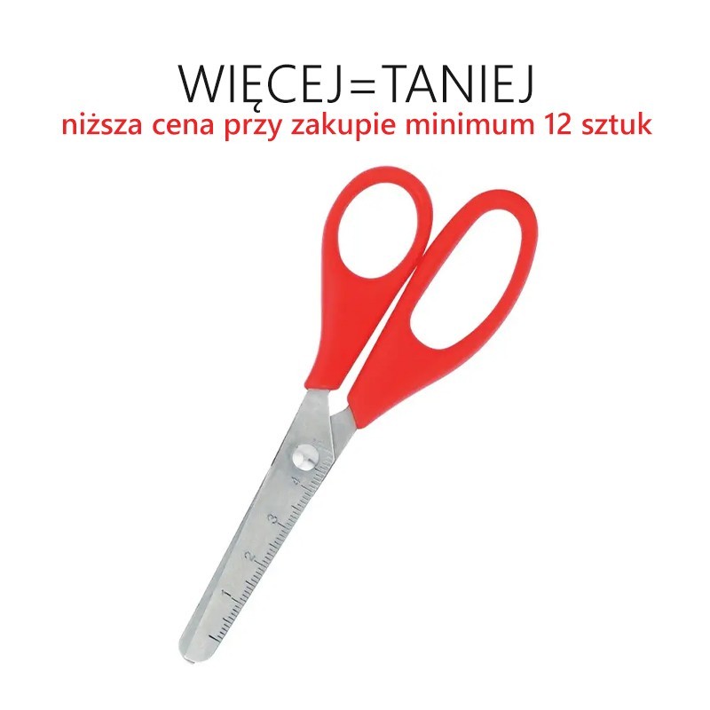 Nożyczki szkolne 13 cm z linijką