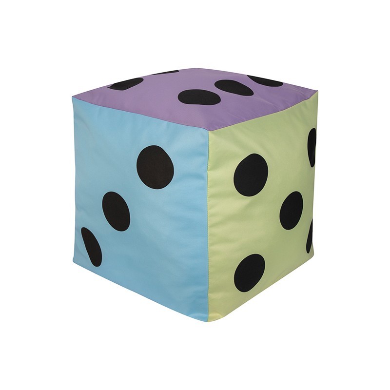 Kostka edukacyjna kropki XXL PASTELOWA 40x40 cm