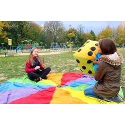 Kostka edukacyjna kropki XXL PASTELOWA 40x40 cm