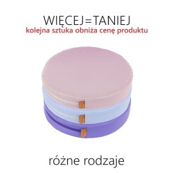 Poduszki gr. 6 cm ekoskóra PREMIUM okrągłe, zestaw 3 szt. pastelowe - RÓŻNE RODZAJE