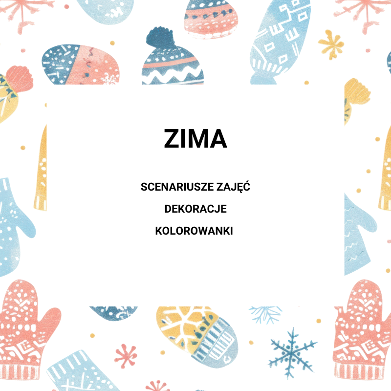 ZIMA w przedszkolu - pakiet pomocy dydaktycznych 1 - online