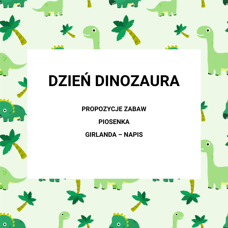 DZIEŃ DINOZAURA w przedszkolu - pakiet pomocy dydaktycznych online