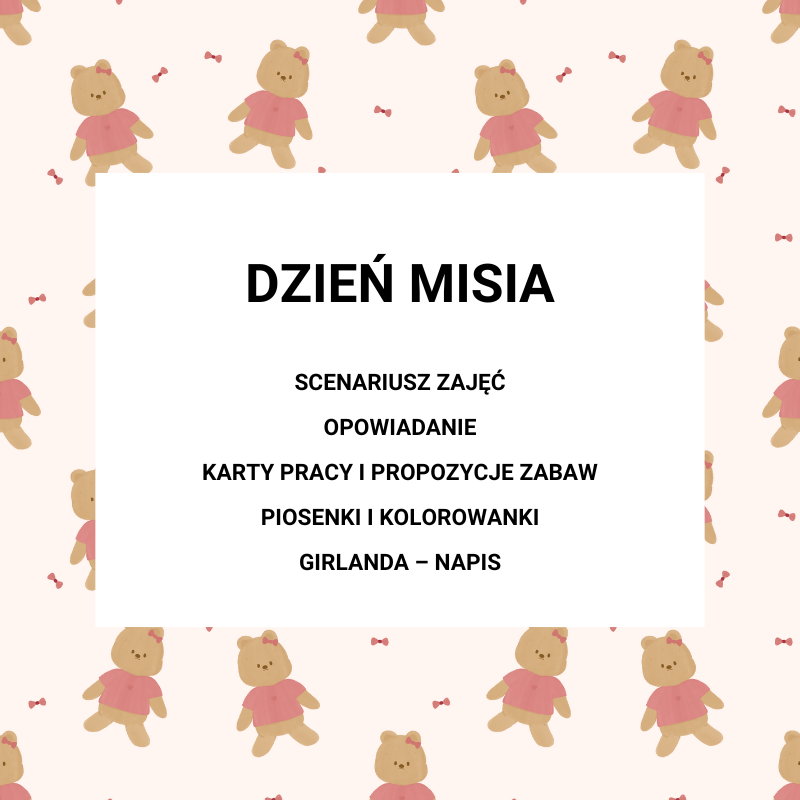 DZIEŃ MISIA w przedszkolu - pakiet pomocy dydaktycznych online