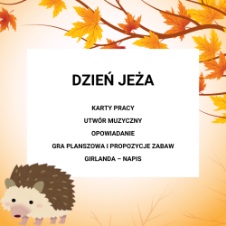 DZIEŃ JEŻA w przedszkolu - pakiet pomocy dydaktycznych online